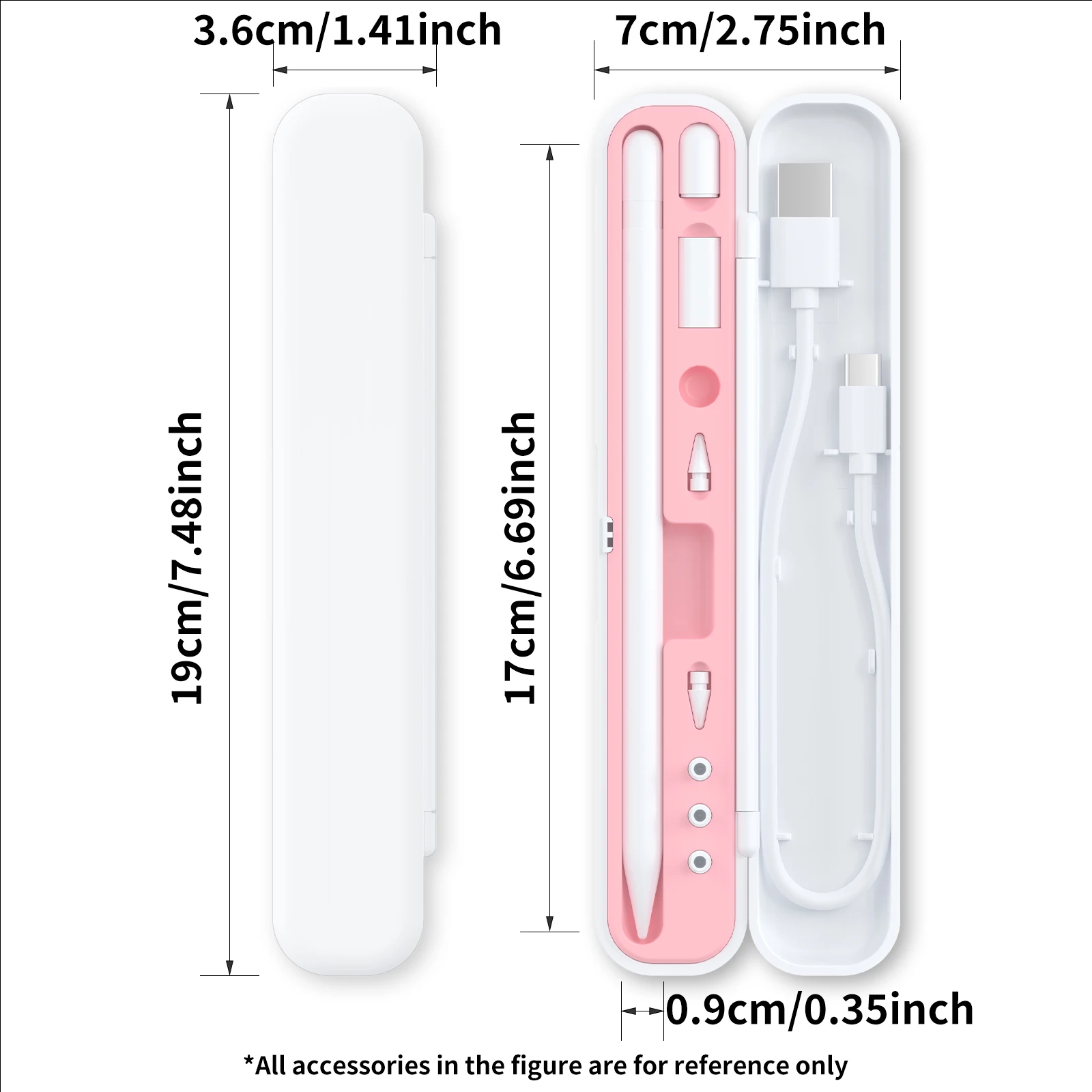 5 Colors Available iPad Pencil Case Drop Protection Case for Apple Pencil 1/2 Generation Portable Storage Case Travel Essentials