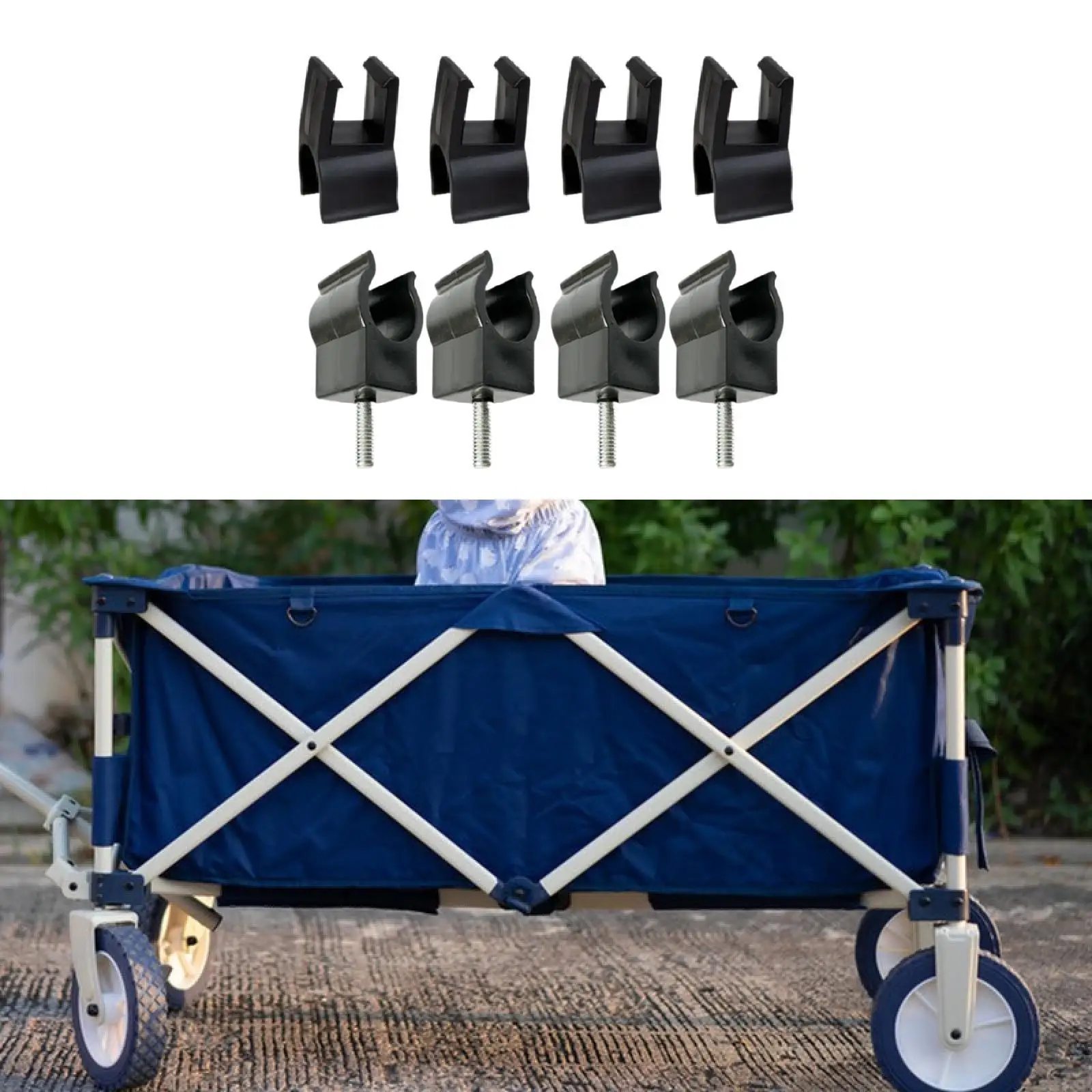 4Pcs Camping Wagon Card Buckle Garden Trolley Cart Buckle,Camping Wagon Table Buckle
