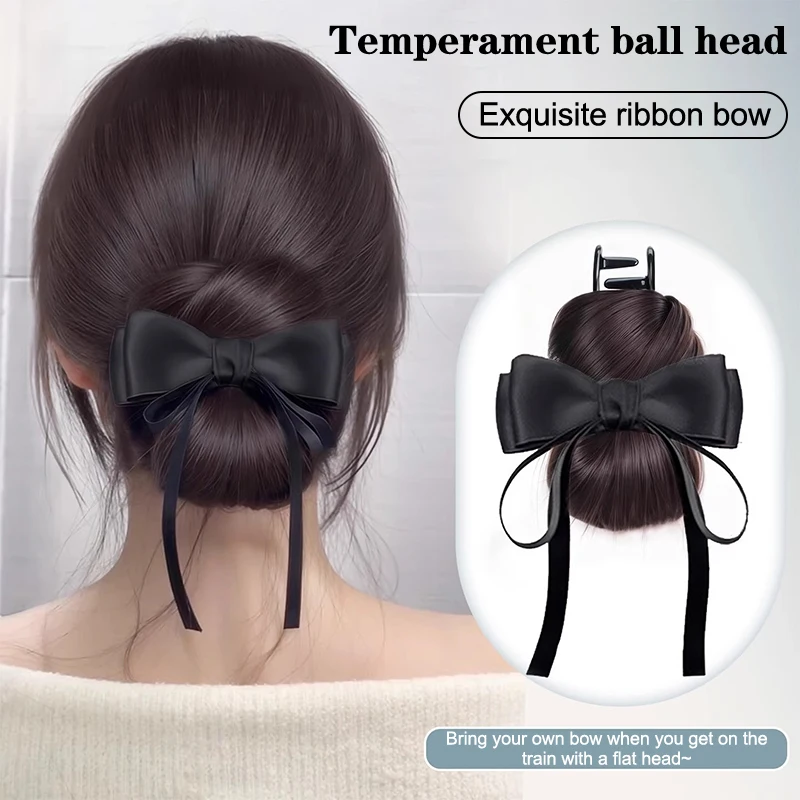 1 Pieza de Pinza para el Cabello con Moño Bajo Despeinado, Moño Sintético Natural y Esponjoso, Accesorios para el Cabello para Mujer