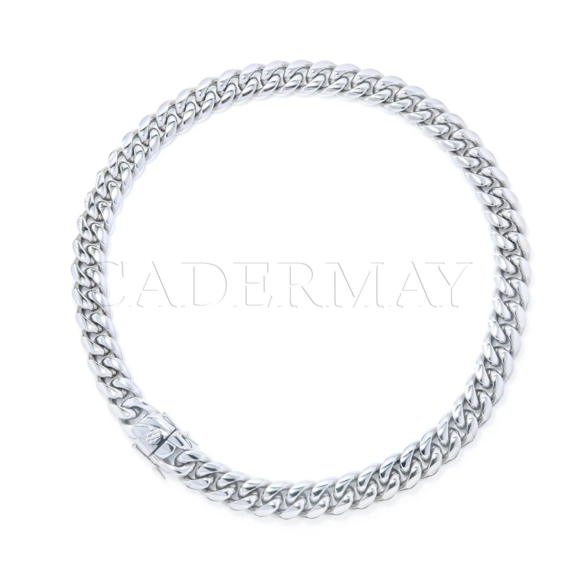 CADERMAY 2022 Hiphop Jewelry S925 Sterling Silver Cuban Link Unisex Fashion Necklaces For Men Women Party Custom Gifts