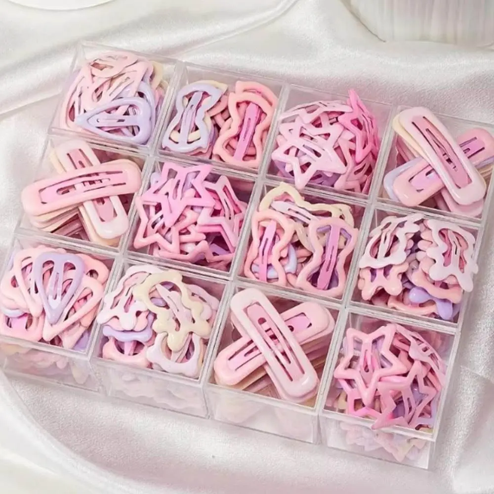 10/30/50100PCS Candy Color Hair Clips Assorted Shapes Hair Accessories Mini Hair Barrettes Kids Hair Clips Girls Hair Styling