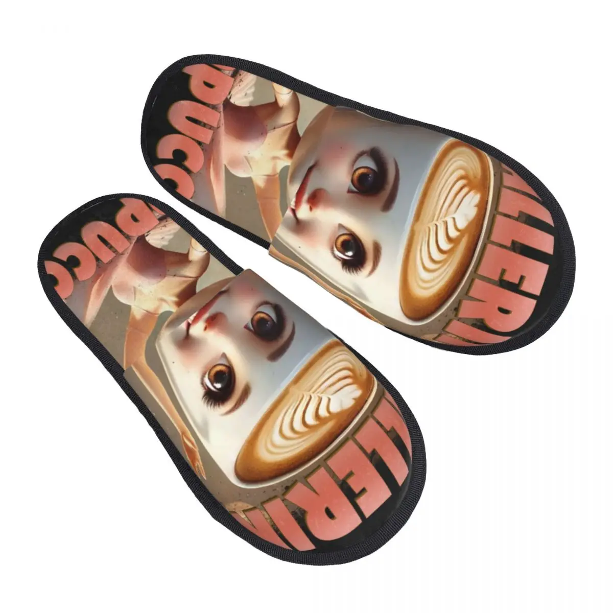 Bailarina Capuchina italiana Brainrot Tung Tung Sahur Zapatillas de casa mujeres acogedor Memory Foam Slip On Spa zapatilla zapatos