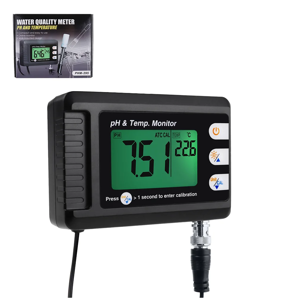 

Customizable PH Meters with 0-14pH, Continuous Water Monitor for Aquarium, Hydroponics, and Fish Tank OEM