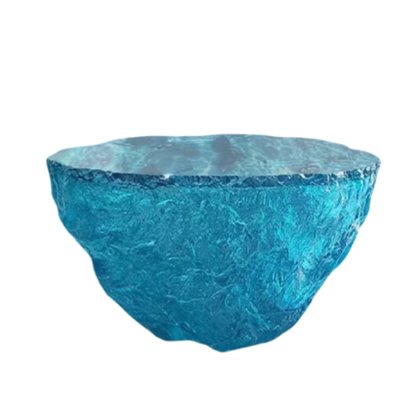 

Transparent resin coffee table living room home designer small apartment tea ocean heart table