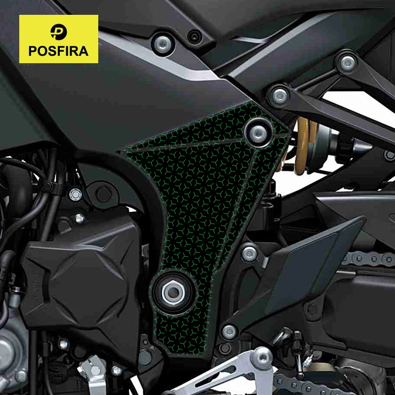 POSFIRA Motorcycle Frame Sticker 3D Resin Decals for Kawasaki Z1100 Z 1100/SE 2026 Motorbike Accessories