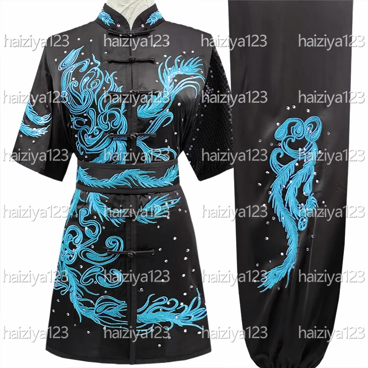 

Вышитая униформа Феникса Ушу, одежда для кунг-фу, костюм для боевых искусств, одежда Чанцюань для мужчин, женщин, девочек, мальчиков, детей, взрослых, унисекс