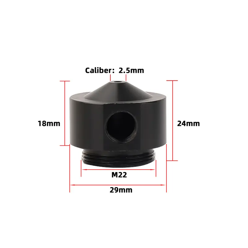 CO2 Laser Head Lens Tube Nozzle Outer Diameter 25mm Air Nozzle Dia.20 FL 38.1/50.8/63.5/101.6mm for CO2 Laser Engraving Machine - Image 5