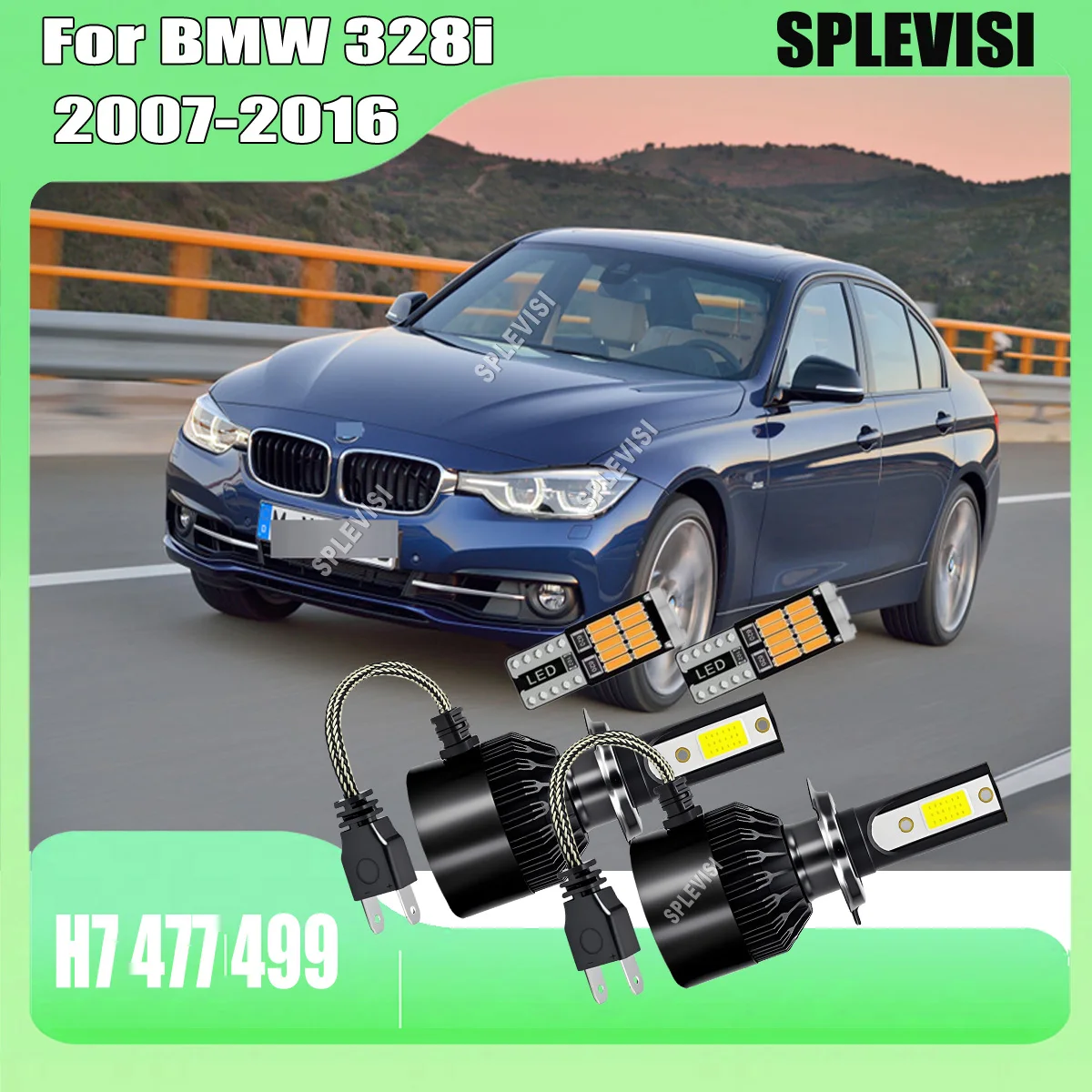 

LED 60W 6000LM Headlight High Low Bulb All Wear & All Season For BMW 328i 2007 2008 2009 2010 2011 2012 2013 2014 2015 2016