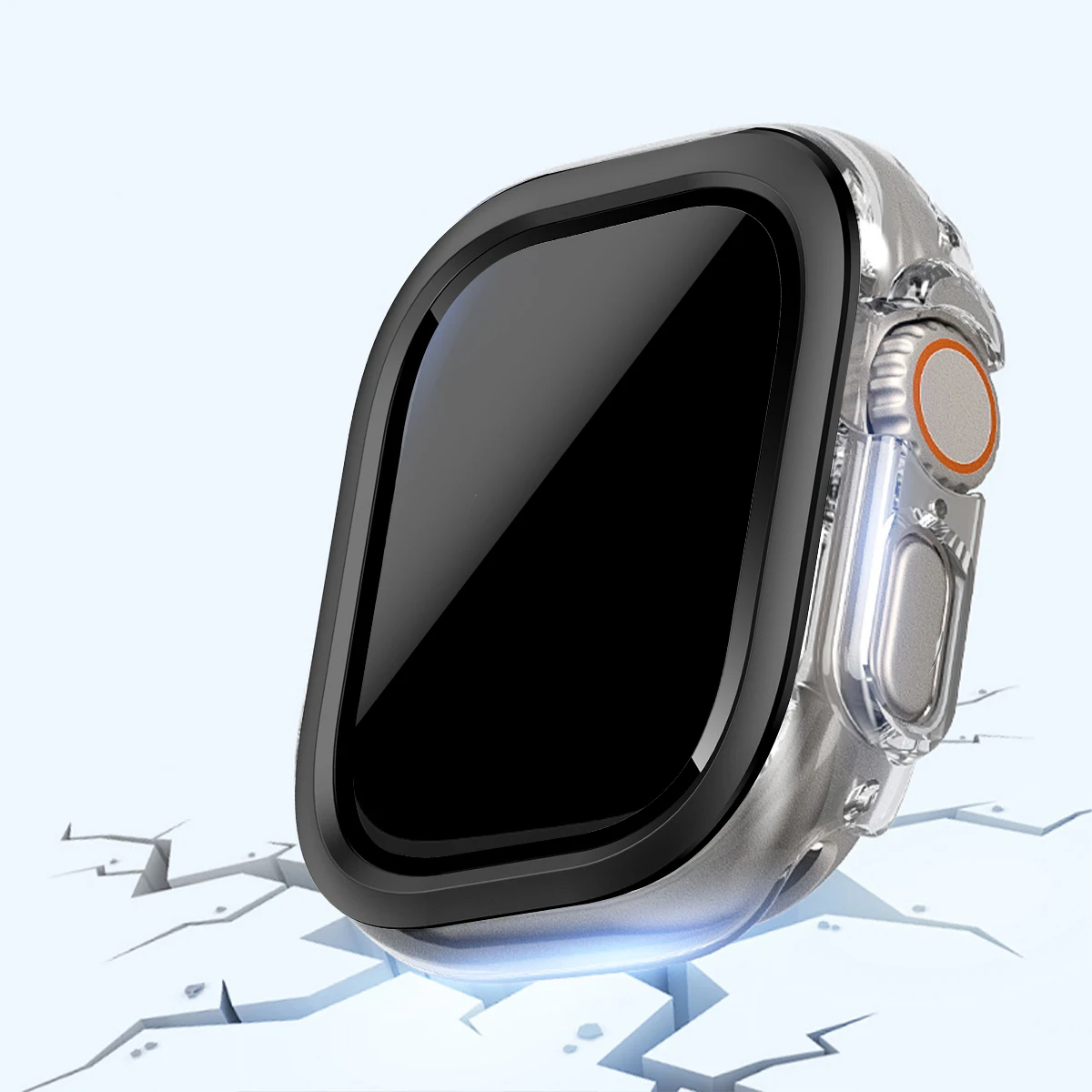 Glas + Gehäuse für Apple Watch Ultra/10 42 46 mm PC-Displayschutzfolie aus gehärtetem Glas, Rahmenabdeckung für iWatch 10 42 46 49 mm Zubehör