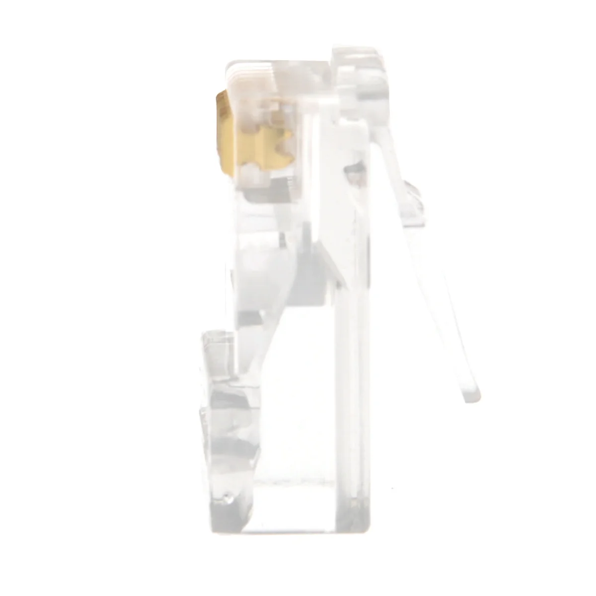 

100Pcs Rj45 Cable Connectors Cat5e Plugs Set Hard Plastic with Gold Plated Leads for High Signal Strength Network Cable