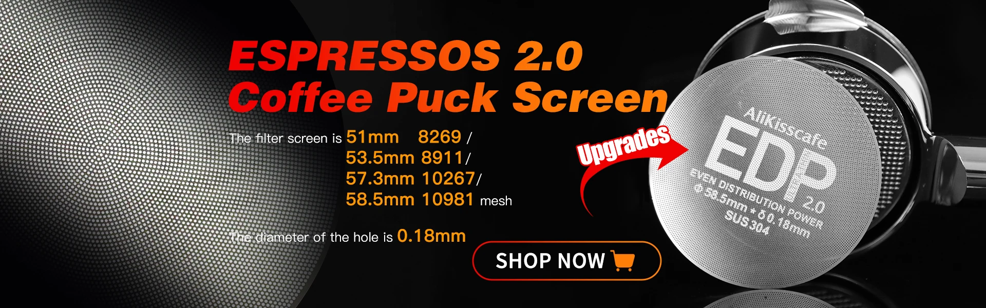 Alikisscafe Kaffee Puck Bildschirm 0,2mm Espresso Filter 51mm 53,5mm 58,5mm Für Delonghi Breville Siebträger Zubehör barista Werkzeug – Detail 1