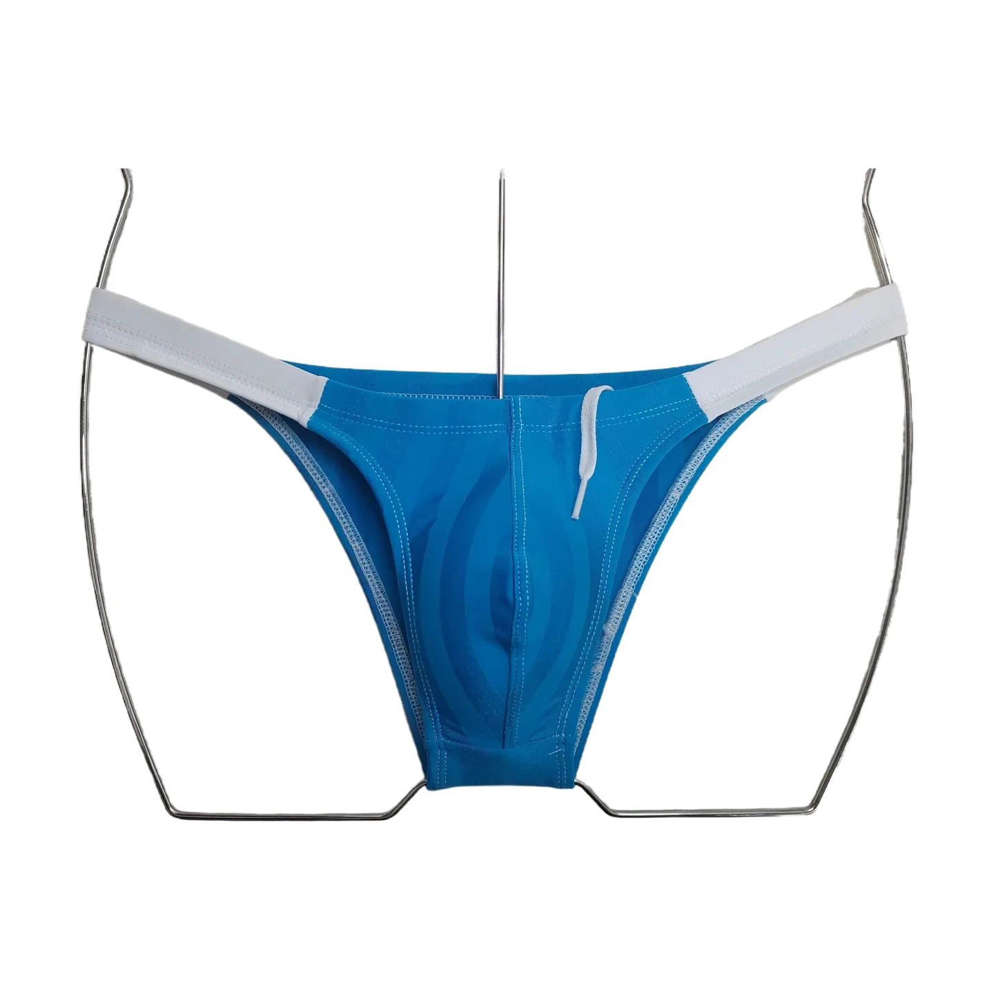 BOYTHOR Traje de baño triangular para hombre con media cadera y cordones ajustables incorporados para natación y uso en la playa