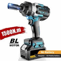 Brushless Electric Impact Wrench 1500N.M Torque 3/4 inch Cordless Electric Wrench Power Tool Compatible Makita 18V Battery