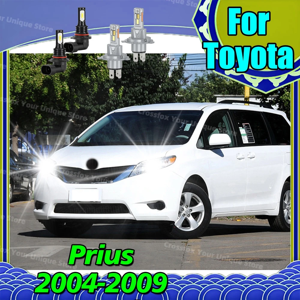 2/4x Faróis de Carro 30000LM Lâmpadas CSP 3570 6000K para Neblina para Toyota Prius 2004-2009 Sequoia 2001-2007 2003 2004 2005 2006