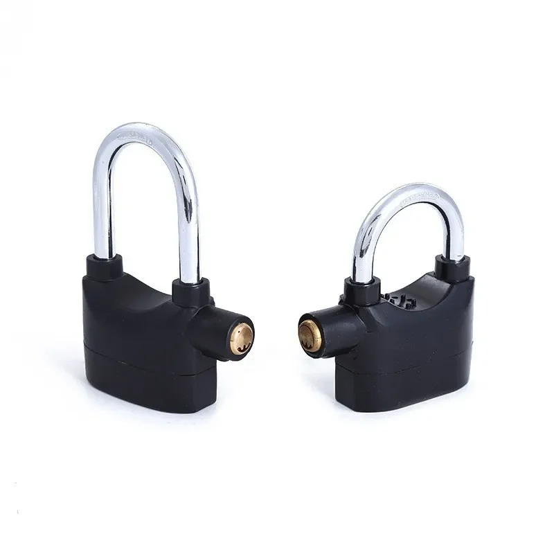 

Full Copper Core Zinc Alloy Motorcycle Long Beam Bicycle Alarm Padlock Anti-Rust Security Lock with 110db Alarm