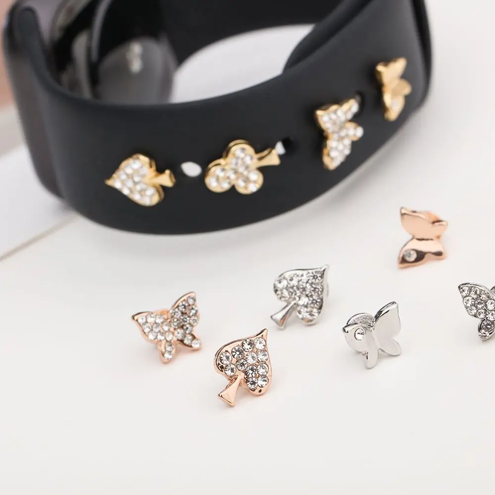 Metal Nails Diamond Bracelet Wristbelt Charms Strap Accessories Watch Band Ornament Decorative Ring Watch Strap Parts