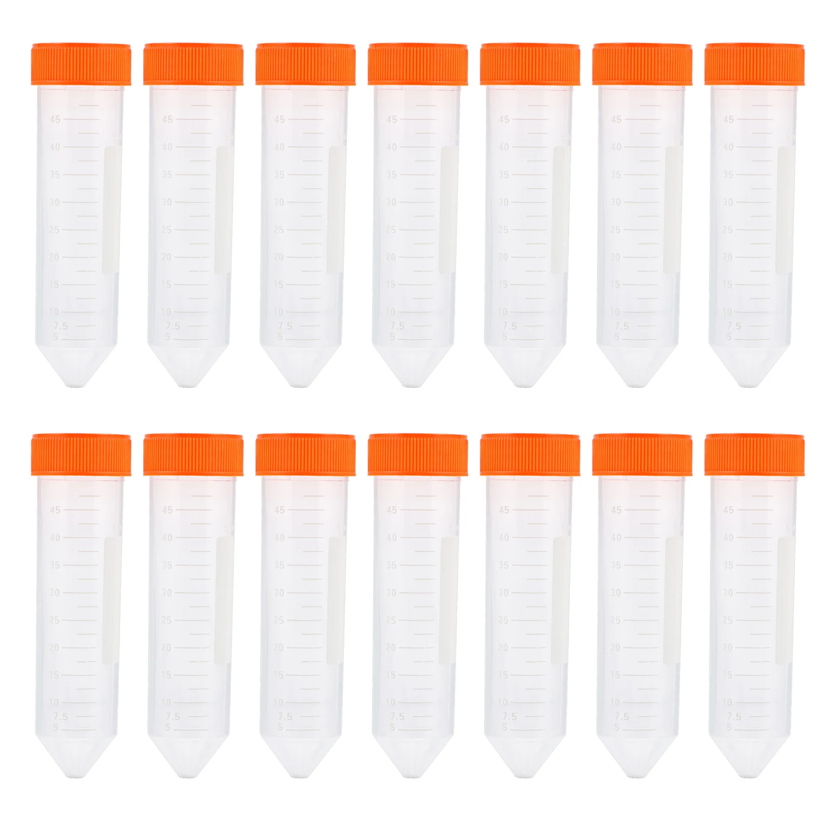 

50pcs Tubes Lab Test Round Bottom Transparent Tube Lid Storage Experiment Teaching Supplies