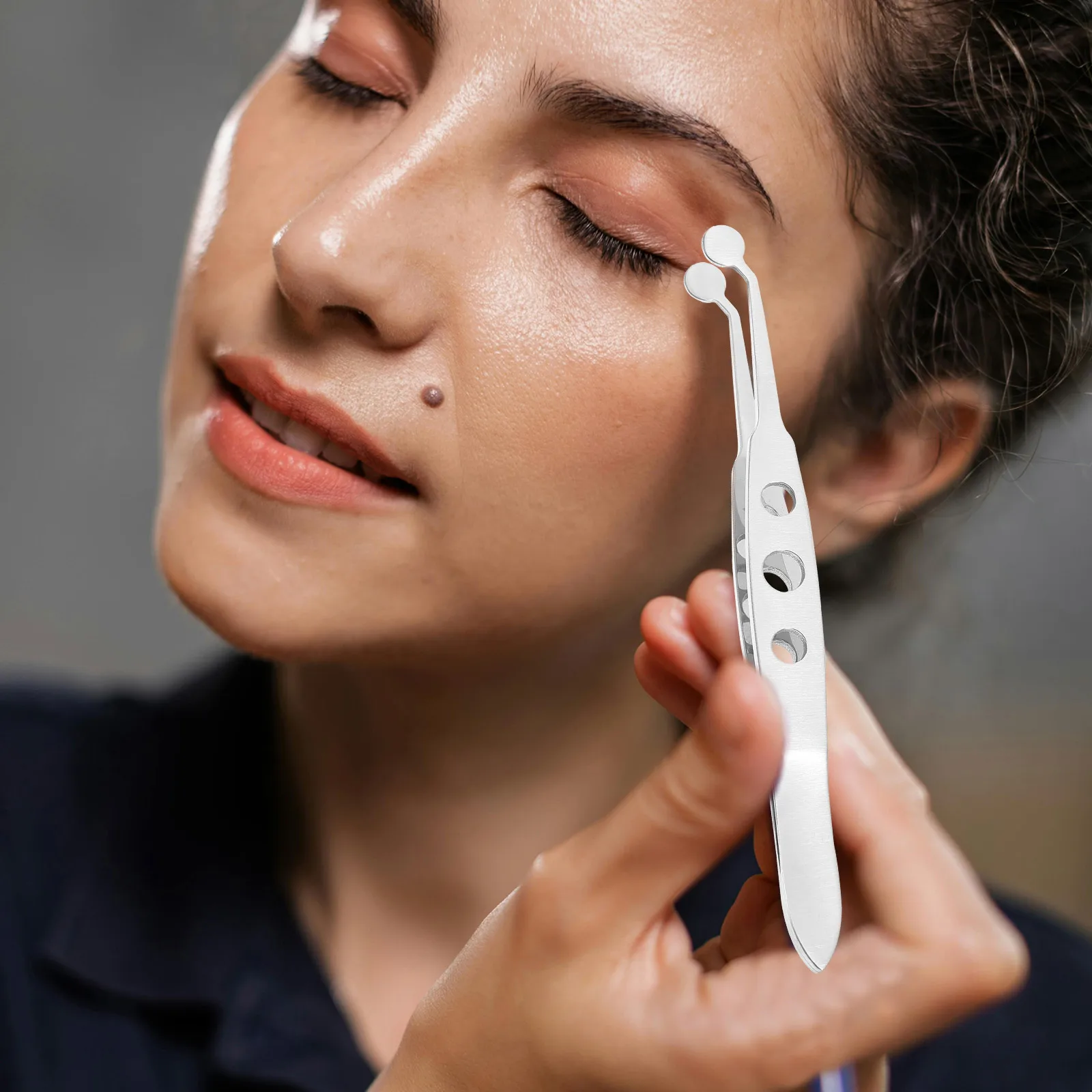 

Forceps Meibomian Gland Massage Face Tweezers Eyelid Clip Metal Stainless Steel Round Tip Miss