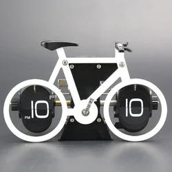 Creative Flip Clock Bicycle Shaped Clock Table Alarm Travel Clock Home Decorative WF110608