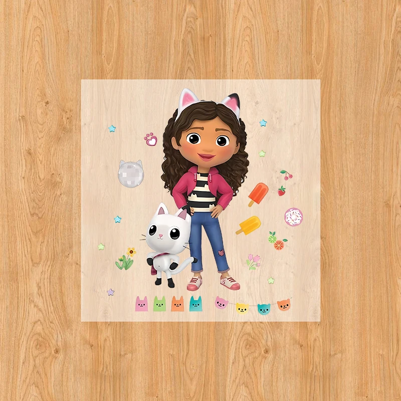 غابي دمية بقع الملابس ملصقات نقل الحرارة شخصيات كرتونية مطبوعة الكي التصحيح لعبة ملصقات الملابس DIY بها بنفسك