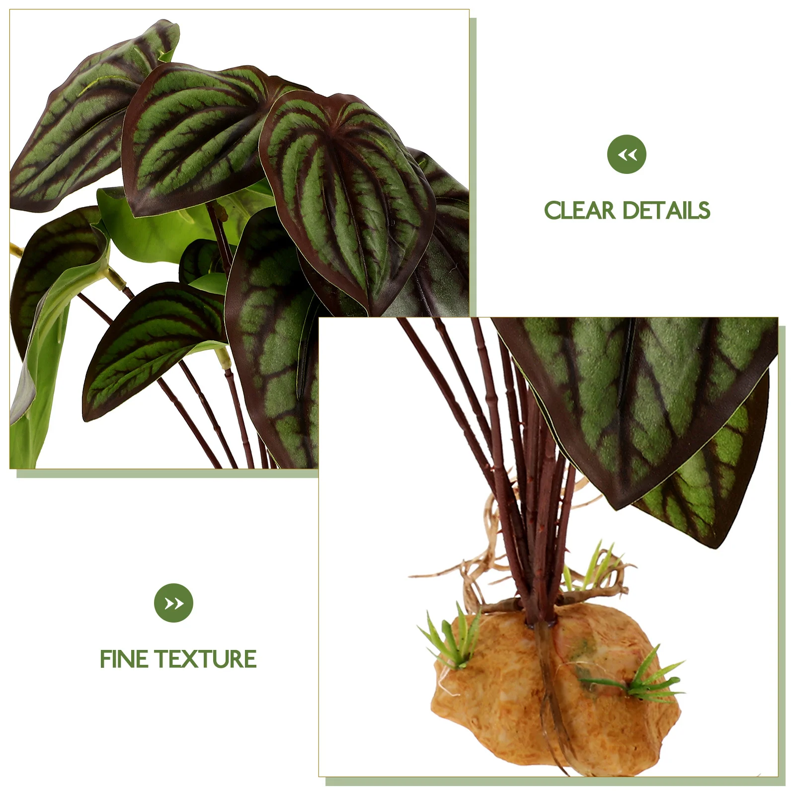 

Decorative Plant For Reptile Terrarium Lifelike Aquarium Fake Plant Ornament Simulation Plants Accessories