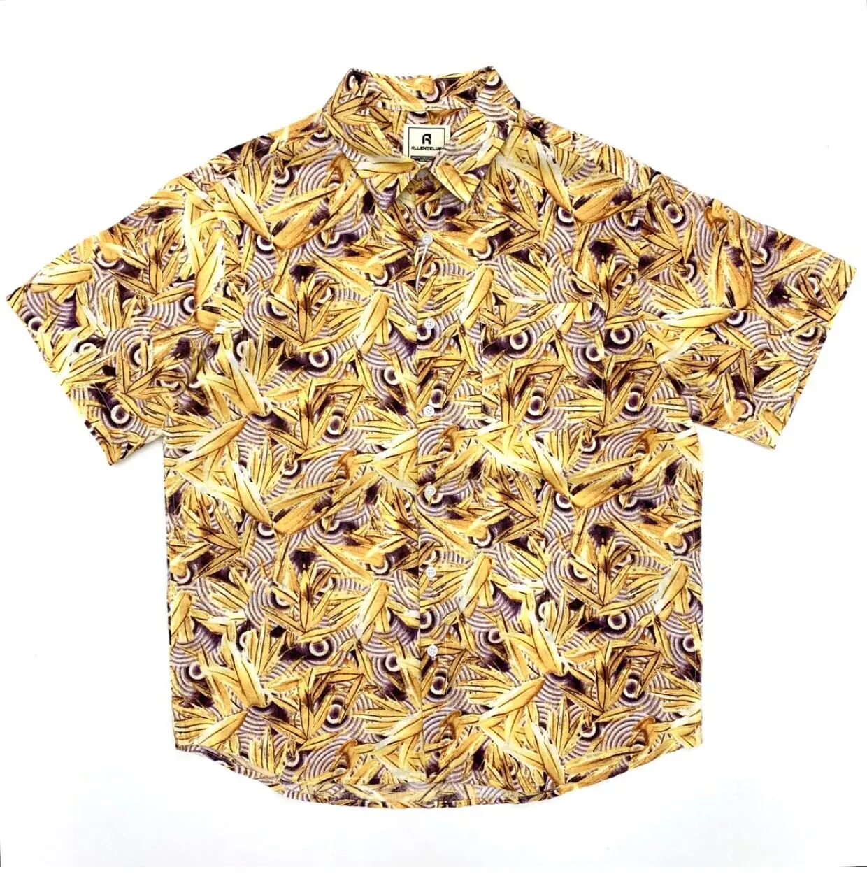 

Summer New American Retro Short Sleeve Turn-down Collar Hawaiian Printed Shirt Men's Fashion Beach Loose Casual Flower Blouses