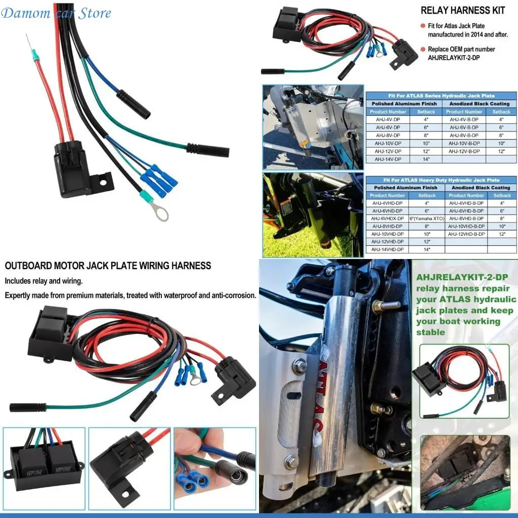 

A2UC AHJRELAYKIT-2-DP Relays Harness Plate Wiring Harness for Hydraulic Plates 2014+ Marine Parts