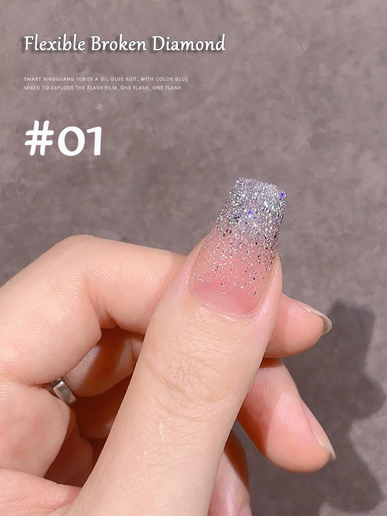 TC 10 مللي 12-لون المكسور الماس هالوين عيد الميلاد الأظافر هلام طلاء الأظافر لاصق انفجار فلاش ميلارد كسر الماس لاصق #6