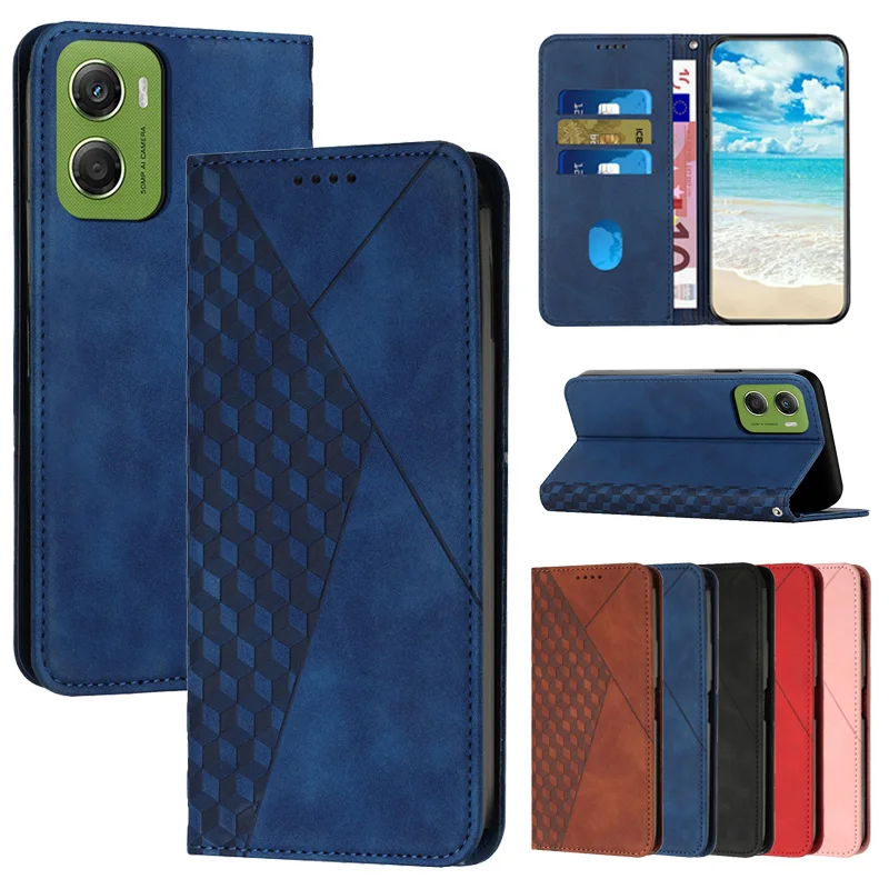 Para Moto G06 Power Case Funda con tapa magnética para Funda Motorola Moto G06 Power Cover MotoG06 G 06 Fundas protectoras para teléfono Coque