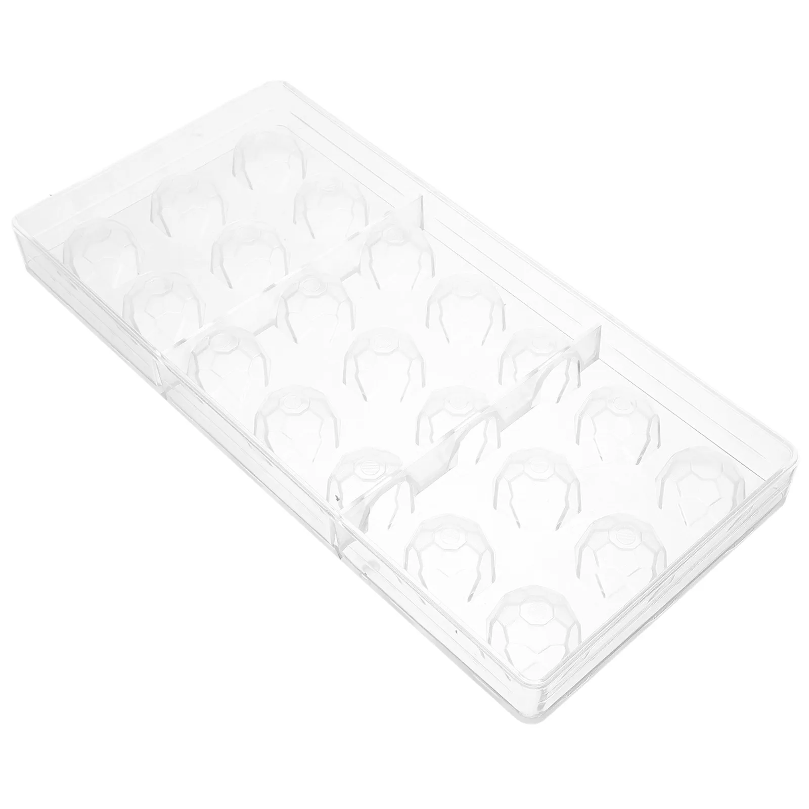 Molde de Fútbol de 21 Cavidades para Hacer Chocolate, Molde Transparente para Dulces DIY, Molde Reutilizable de Plástico para Trufas de Chocolate, Balón de Fútbol, Fondant