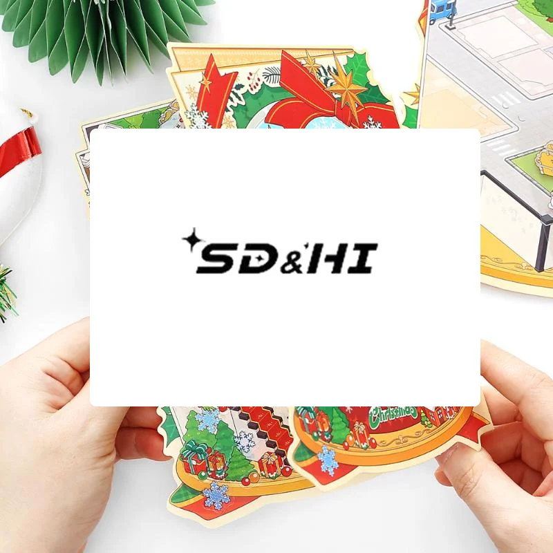 สติกเกอร์ตกแต่งฉากจำลองขนาดเล็กธีมคริสต์มาส 1/4 ชิ้น น่ารัก สไตล์การ์ตูน สำหรับตกแต่งกระเป๋า DIY  สติกเกอร์เครื่องเขียนสวยงาม