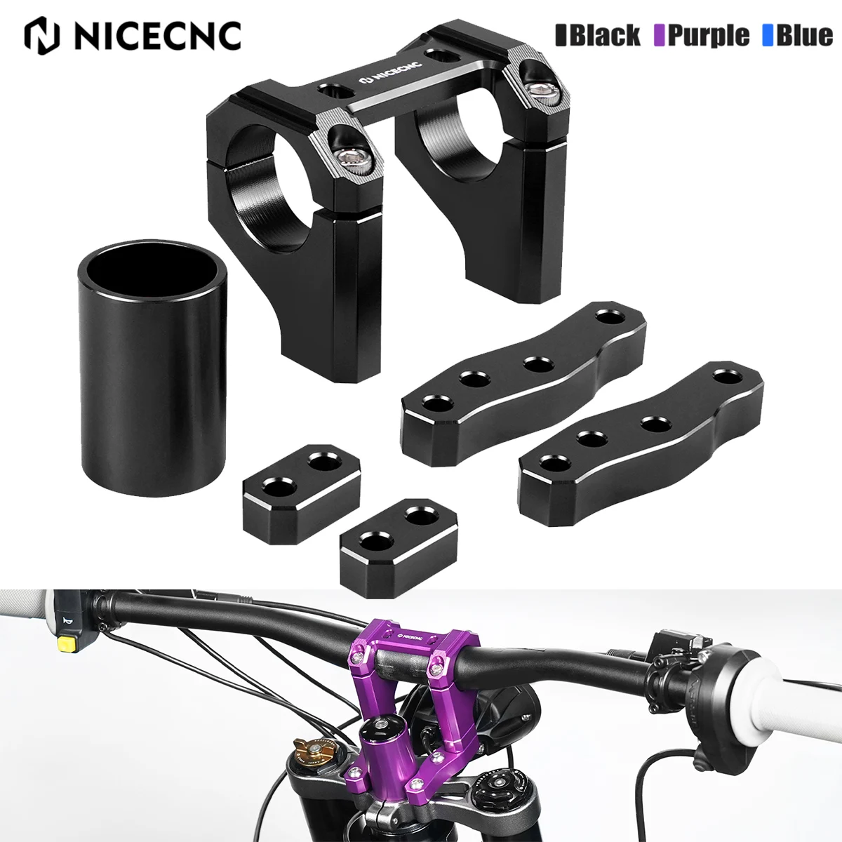 

2025 2024 2023 2022 For Surron Light Bee X Front Handlebar Bar Riser Mount Bracket Kit 20MM Heighten For Surron Light Bee S L1E