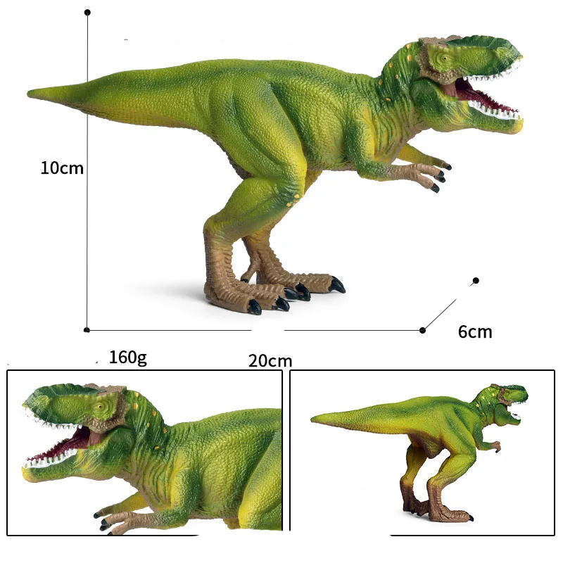 Big Jurassic dinosauri figura simulazione Solid Tyrannosaurus Rex Stegosaurus Parasaurolophus Triceratops Giganotosaurus giocattolo per bambini