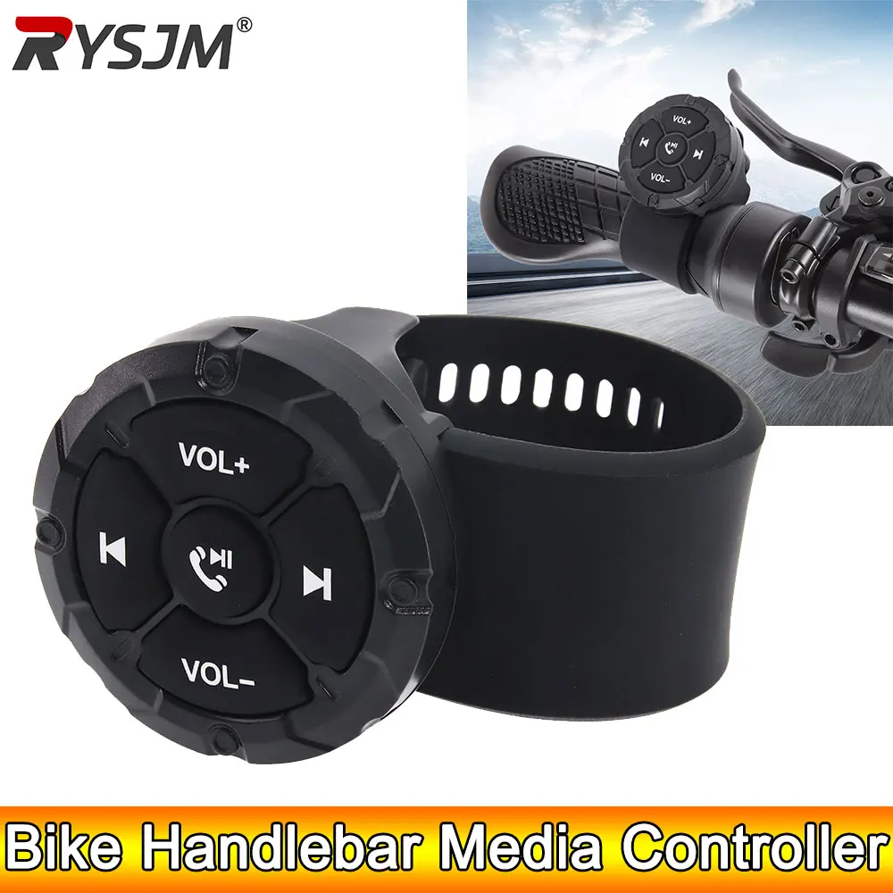 

AD 5 Keys Remote Controller Wireless Bluetooth-compatible Media Button Car Motorcycle Bike Handlebar Media Controller