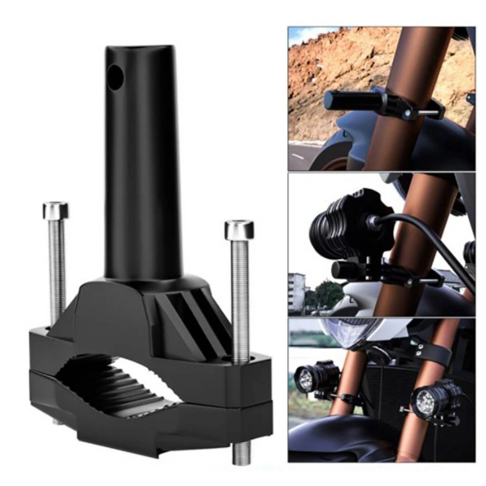 Auxiliary Light Bracket Matte Black Light Holder Bracket Vehicle Accessory Cylindrical