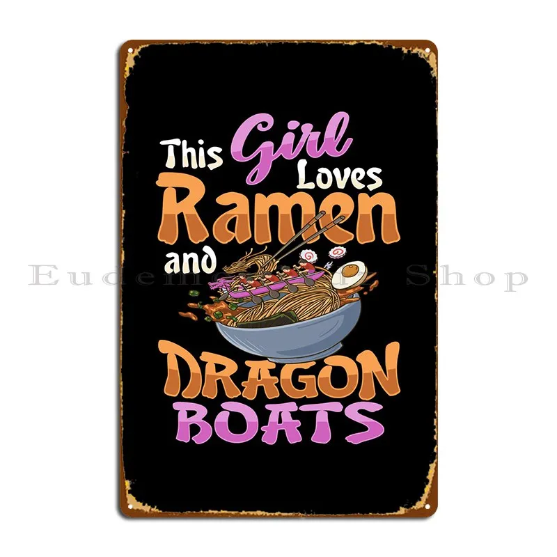 Ramen And Dragon Boat Metal Sign Plaques Living Room Decoration Cave Print Cinema Tin Sign Poster