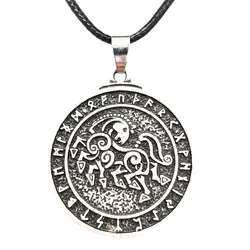 Nostalgia Sleipnir Thor Loki Asgard Horse Norse Runes Viking Jewelry Pendant Punk Necklace God Odin Amulet Talisman For Men