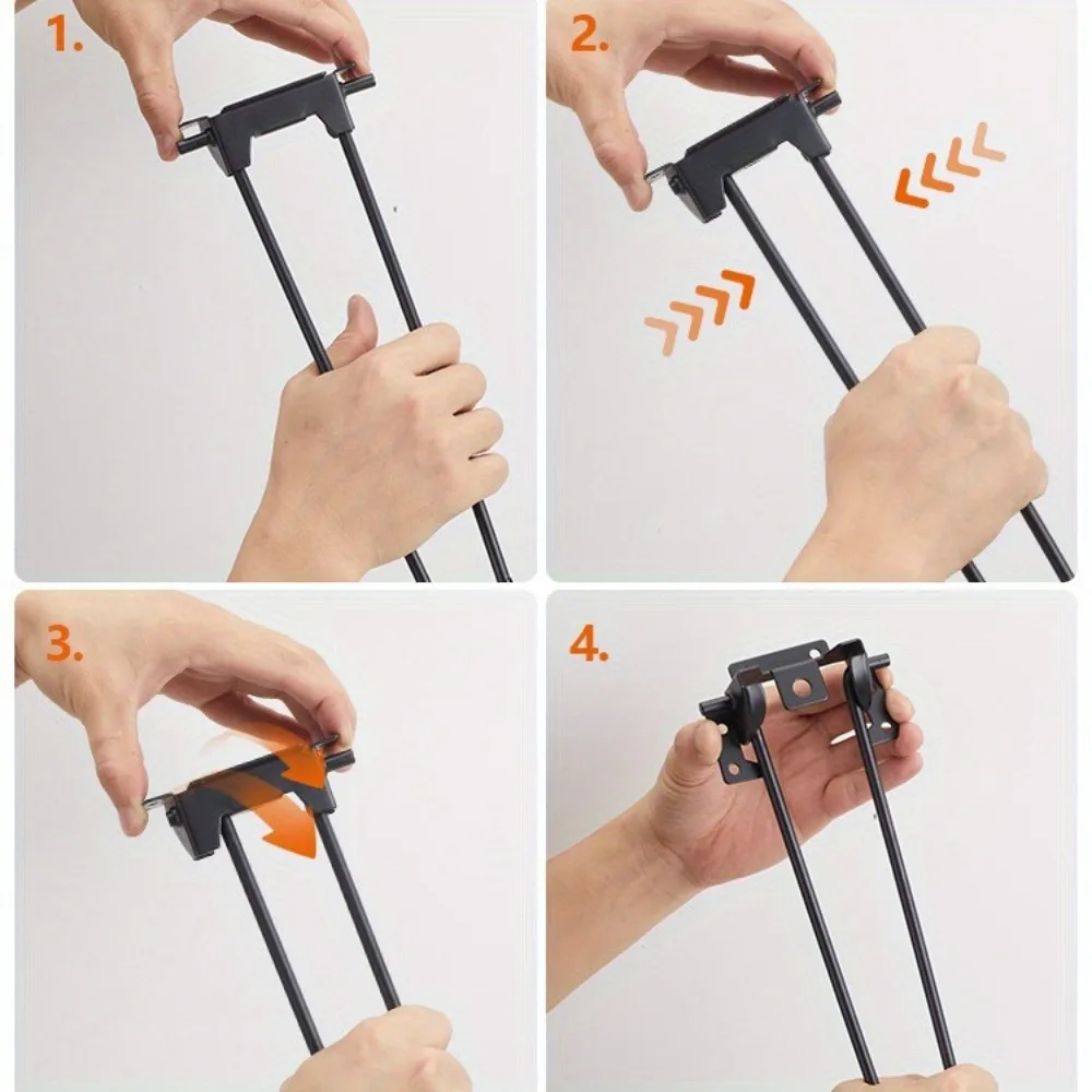 4PCS Foldable Hair Clip Legs 18.5/20/32/42CM Black Furniture Legs DIY for Office Desk Chair Coffee Folding Table