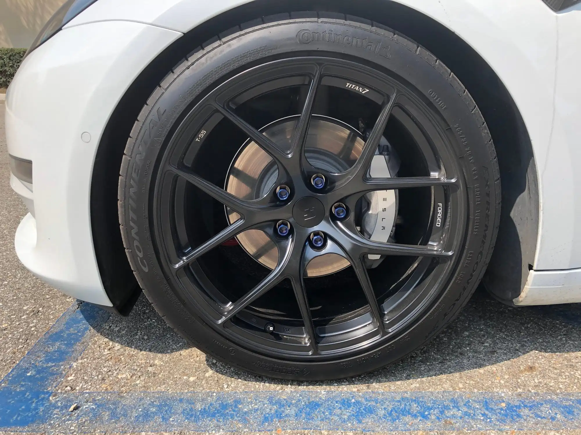 ！@Custom Satin Titanium TS5 18 19 20 Inch 5x114.3 High Load Performance Wheel Forged Alloy Rims for Tesla Model 3 Y BMW I4 M50