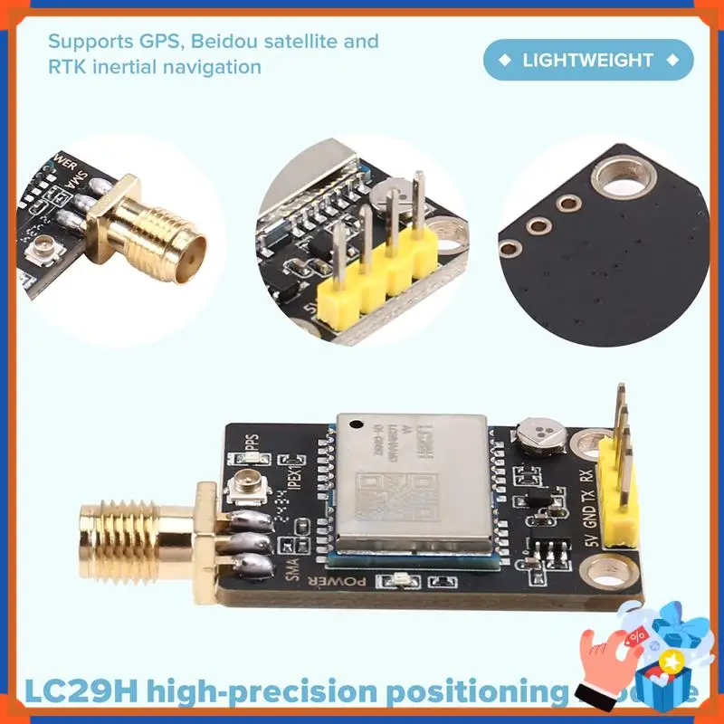 Compact RTK Base Station Board Featuring Quectel LC29H Dual Band L1 L5 For High Precision Positioning Module Output RTCM Data