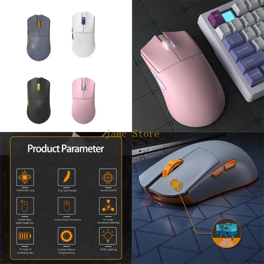 

LX0B RGB легкая проводная геймерская мышь PAW3395 геймерская мышь для ноутбуков ПК