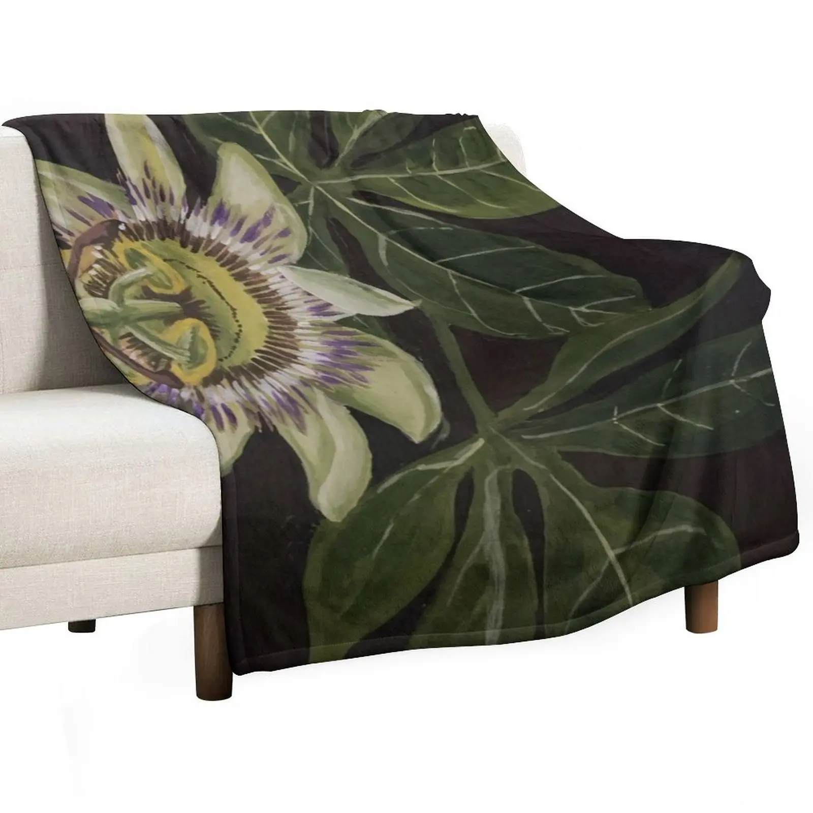 

Passiflora Throw Blanket Bed covers Giant Sofa Thermals For Travel for winter Blankets