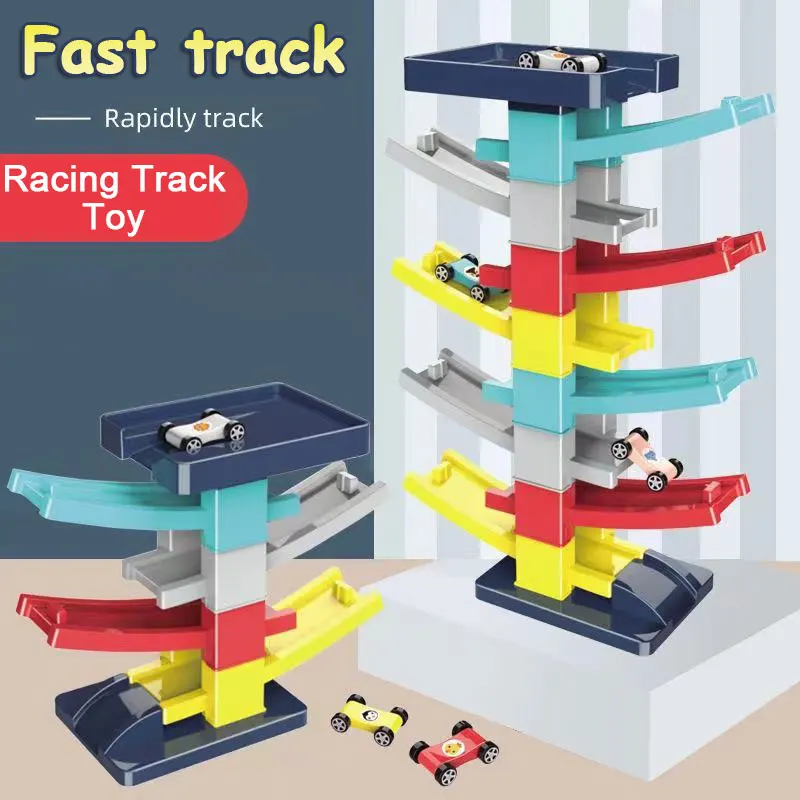 

2 -4 Years Old Montessori Racing Track Toy For Kids Parking Lot Car Racing Track Toys For Boys 1 Years Table Board Games Gifts