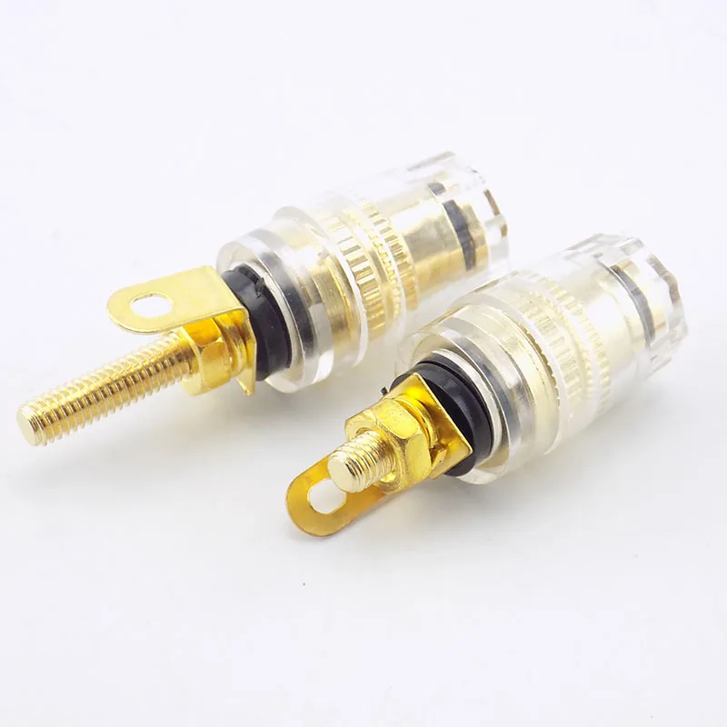 Banana conector do soquete com encadernação, Plug Thread, amplificador médio, terminais de alto-falante, conector de áudio, D6, 4mm