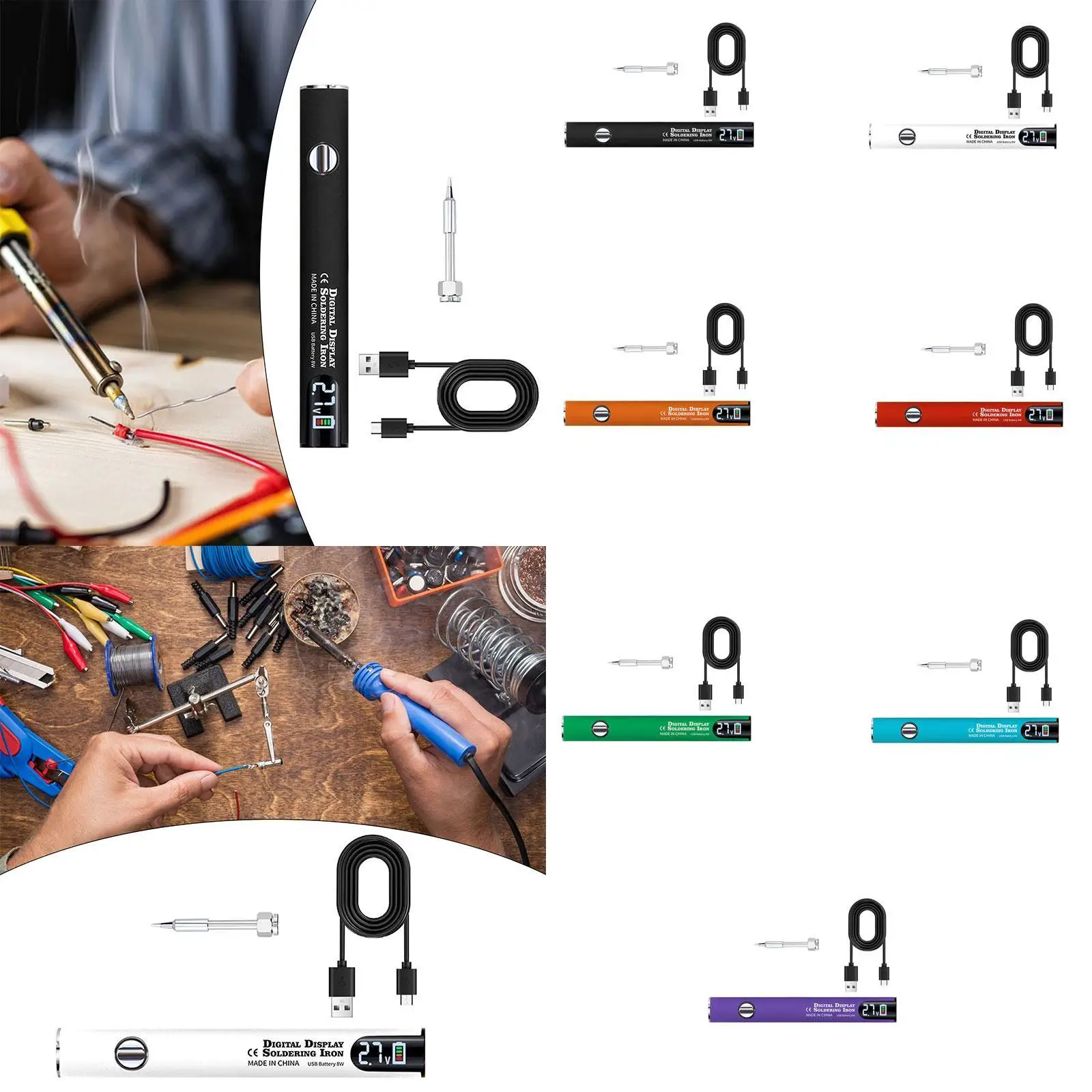 

Портативный беспроводной паяльник, бытовой профессиональный USB перезаряжаемый комплект