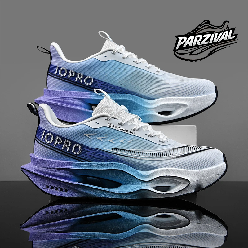Men Carbon Plate Running Shoes Breathable Athletic Sneakers Shock Absorb Trainers Outdoor Marathon Jogging Women Tennis Shoes