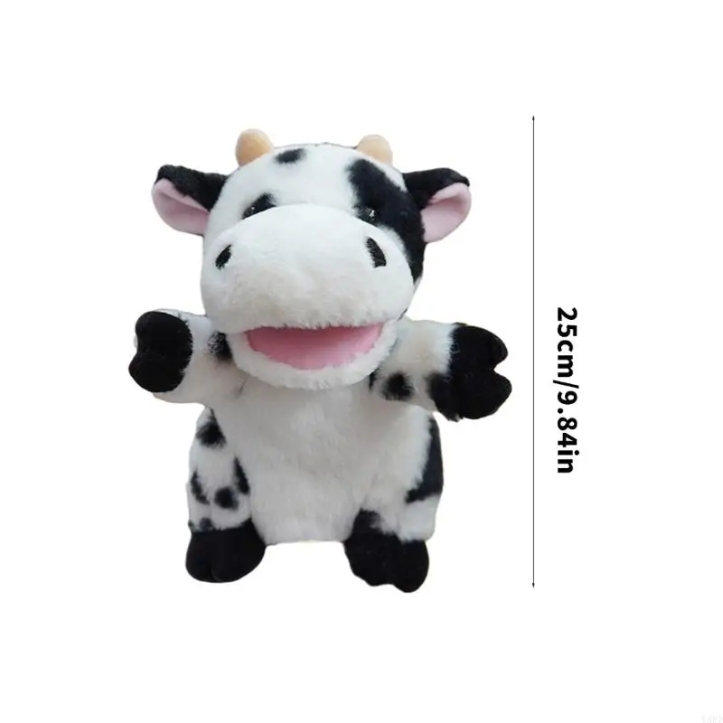 Y88D مفصلية الفم الحيوان دمية يد ألعاب من نسيج مخملي دمية محشوة ناعمة على شكل حيوان للأطفال التفاعلية التظاهر اللعب الفصول القصة