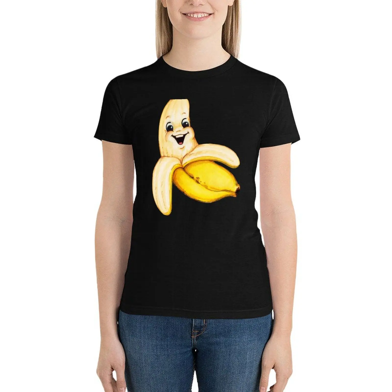 

Banana T-Shirt shirts graphic tees plus size tops summer tops t-shirts for Women graphic tees funny