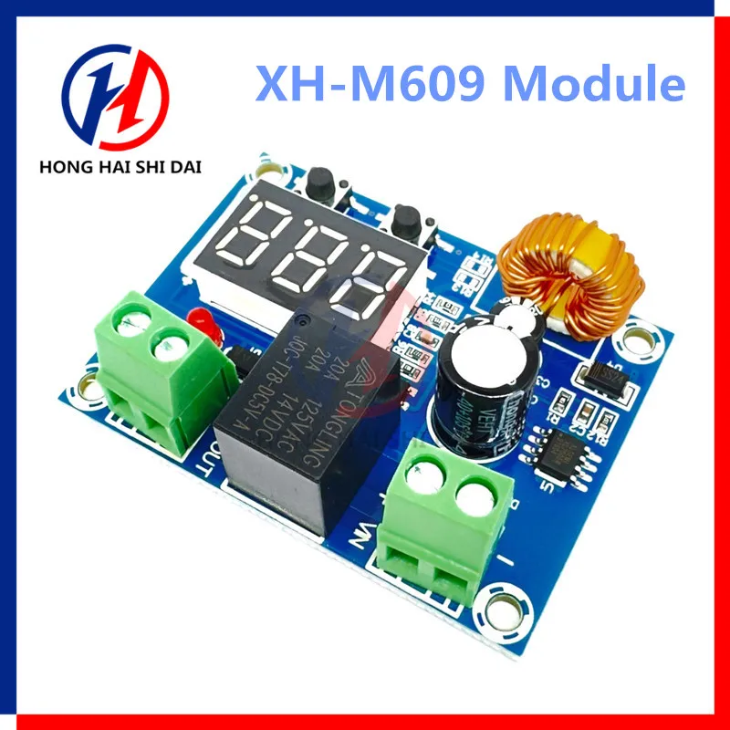 XH-M609 Low Voltage Disconnect Switch Cut Off 12V 24V 36V Digital LED Display Over-Discharge Protect for 12-36V Lithium Battery