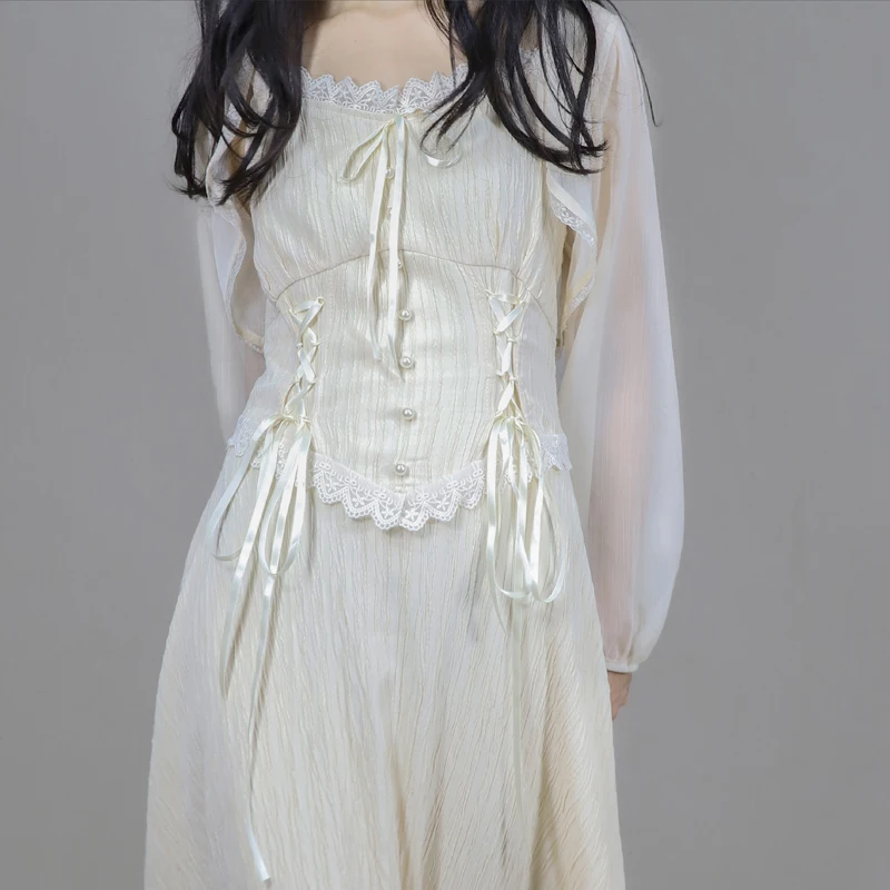 

Ultra-Fairy Ice Silk Snowflake Women's Summer Thin Short Air Conditioned Cardigan Outerwear with Sling Skirt Shoulder Shawl